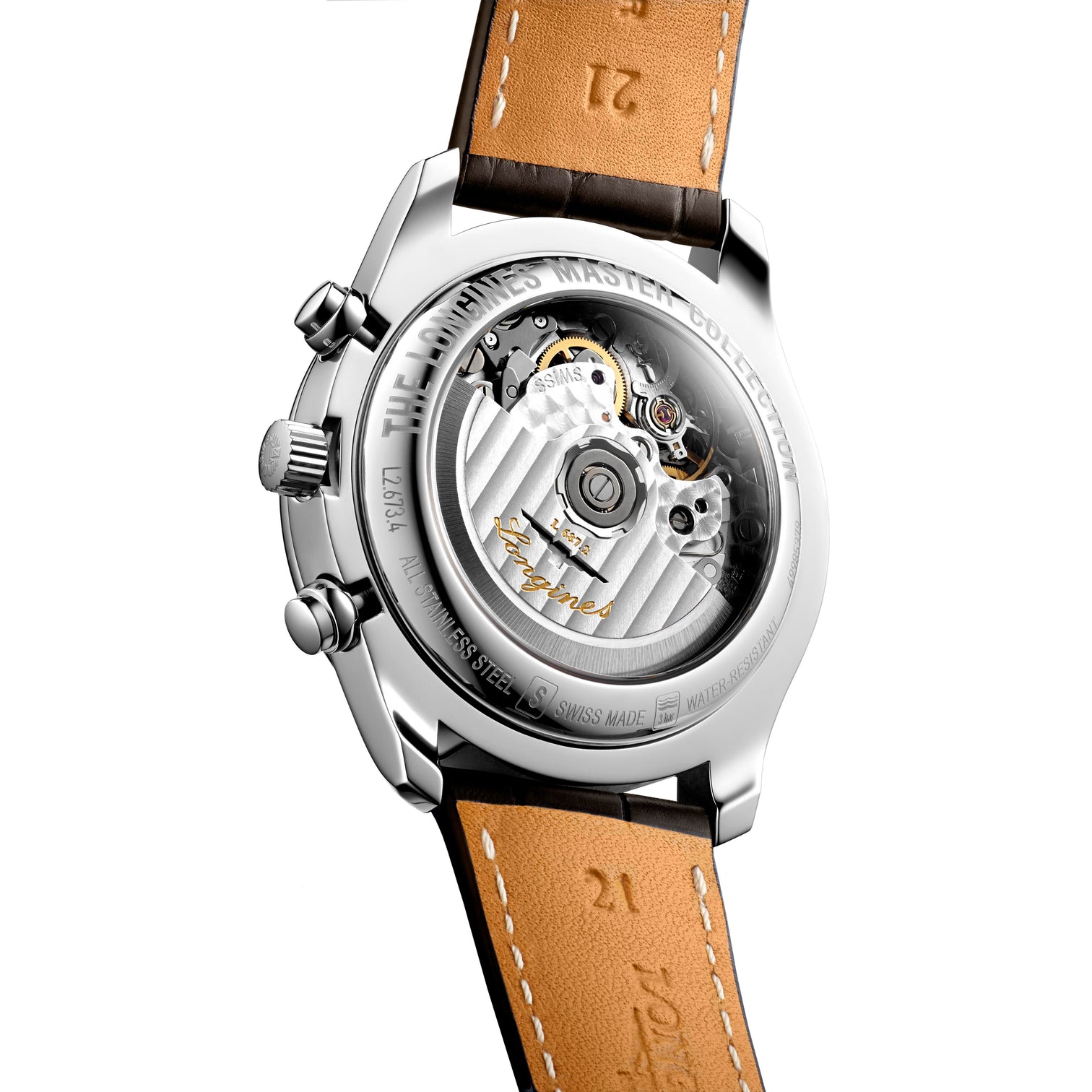 Inner-workings of the Longines Moon Phase Chronograph Watch for Men